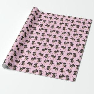 Cute Puppy Pattern Pink