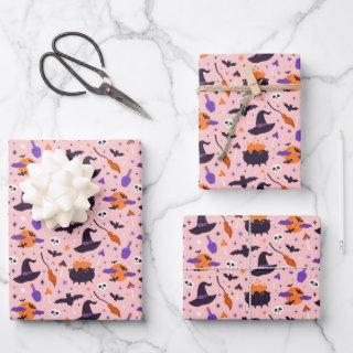 Cute Purple & Pink Halloween Pattern  Sheets