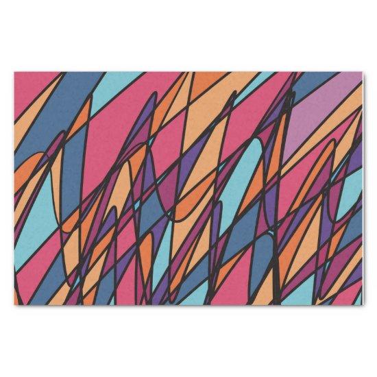 Cute & Quirky Ocean Waves Abstract Illustration Tissue Paper
