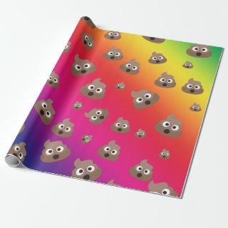 Cute Rainbow Poop Emoji Pattern