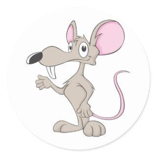 Cute Rat Classic Round Sticker