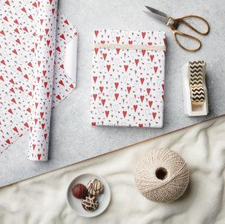 Cute Red and White Minimalist Heart Pattern
