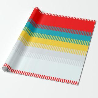 CUTE Red Blue Yellow Green Abstract Stripe Pattern