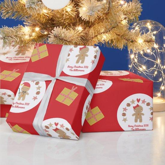 Cute Red Gingerbread Cookie Script Custom Name