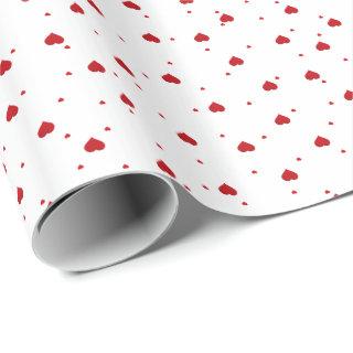 Cute Red Valentines Hearts Seamless Pattern