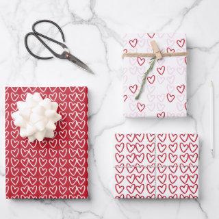Cute Red White & Pink Hearts Valentine's Day  Sheets