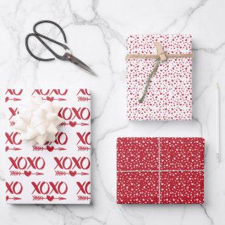 Cute Red & White XOXO Hearts Valentine's Day  Sheets