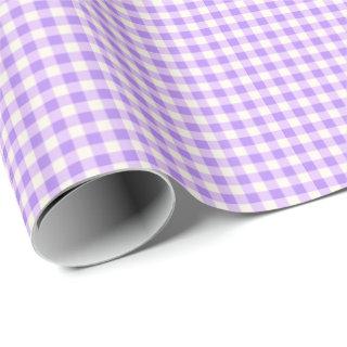 Cute Retro Lavender Purple Gingham Plaid Pattern