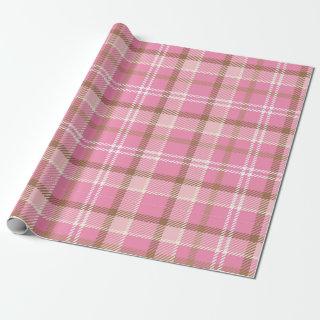 Cute Retro Pink Plaid Tartan Pattern