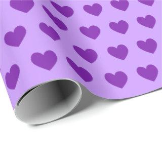 Cute Royal Purple Hearts Pattern