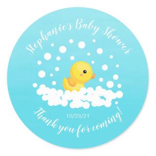 Cute Rubber Duck Baby Shower Favor Sticker