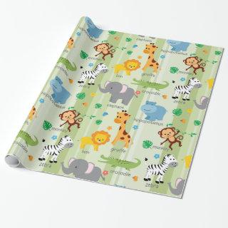 Cute Safari Animals Nursery Pattern