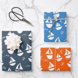 Cute Sailboats Retro Modern Sailing Boats Gift   Sheets