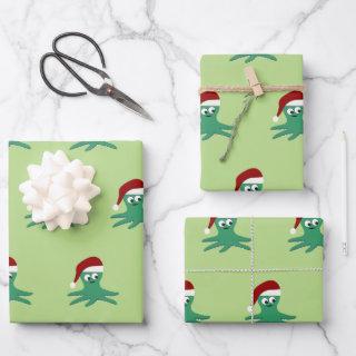 Cute Santa Octopus  Sheets