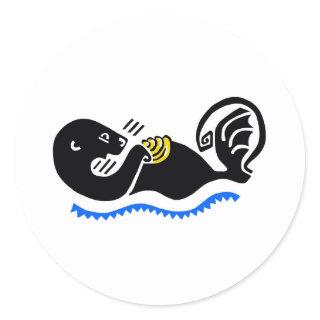 Cute Sea OTTER - classic round sticker