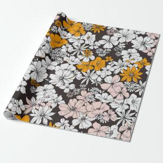 Cute Seamless Ditsy Floral Pattern. Colorful flowe