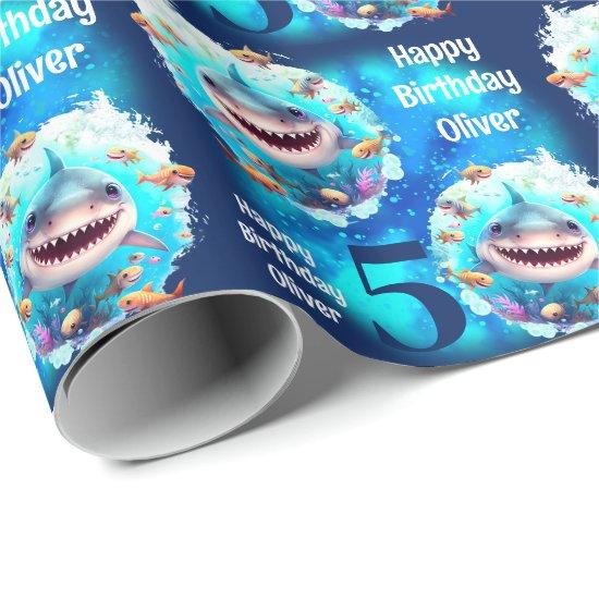 Cute Shark Boy Birthday Text
