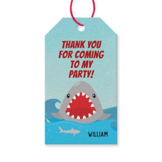 Cute Shark | Boy's Birthday Party Thank You Gift Tags