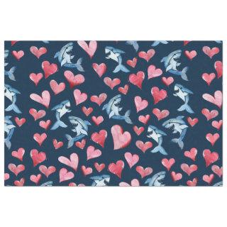 Cute Shark Lovers Pattern  Tissue Paper