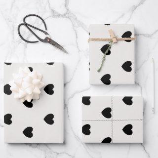 Cute Simple Black and White Heart Pattern   Sheets