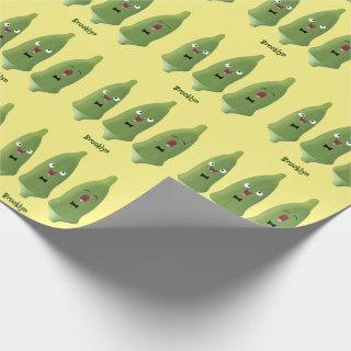 Cute singing okra vegetable cartoon