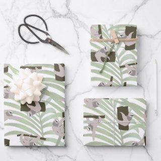 Cute Sloth Animal Pattern in Wild Forest  Sheets