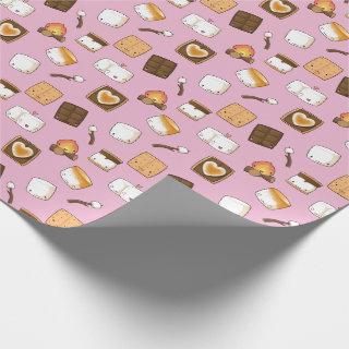 Cute S'mores Kids Summer Pink Birthday