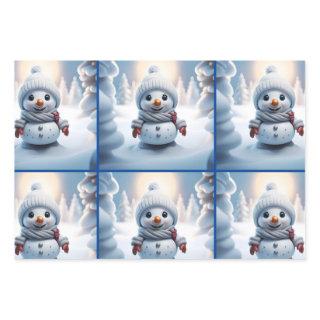 Cute Snowman Set OF 3 Designs  Sheets