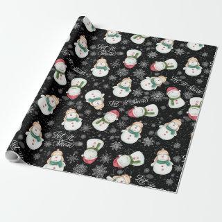Cute Snowman Snowflake Whimsical Christmas