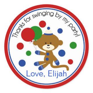 Cute Sock Monkey Sticker (red)