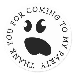 Cute spooky ghost kid's Halloween Birthday party Classic Round Sticker