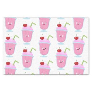 Cute strawberry ice cream sundae cartoon tissue paper