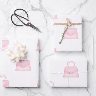 Cute Stylish Pink Watercolour Handbag Pattern  Sheets