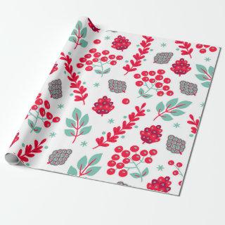 Cute stylized Christmas foliage pattern