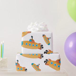 Cute Submarine Pattern Kids Party