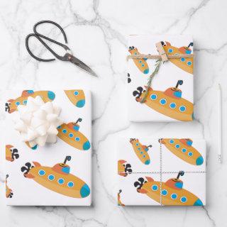 Cute Submarine Pattern Kids Party  Sheets
