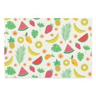 Cute summer fruits and tropical leaves pattern   sheets