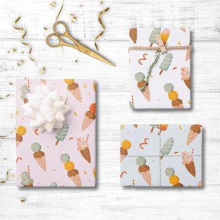 Cute Summer Ice Cream Pattern  Sheets