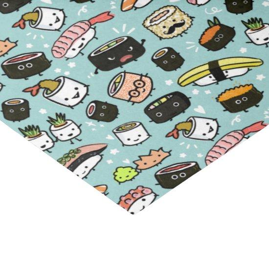 Cute Sushi Characters | Kawaii Sushi Patterned Tissue Paper