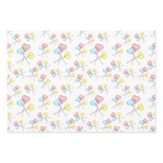 cute sweet candy heart lollipops wrappings  sheets