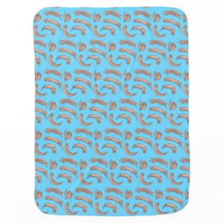 Cute Swimming River Otter  Baby Blanket