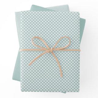 Cute teal gingham and dots simple classic  sheets