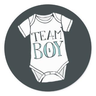 Cute Team Boy Gender Reveal Sticker