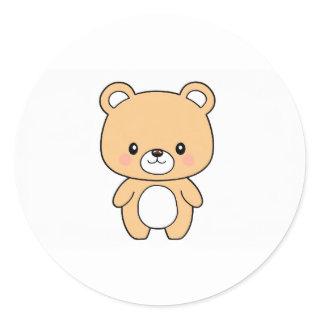 Cute Teddy Bear  Classic Round Sticker