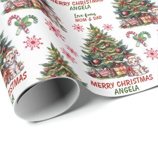 Cute Tiger Cub Christmas Tree Kids