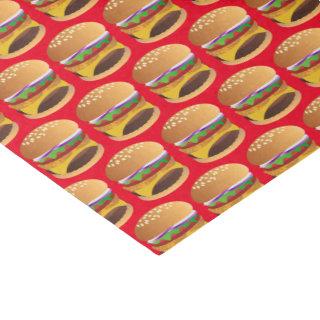 Cute tiled cheese burger pattern party tissue paper