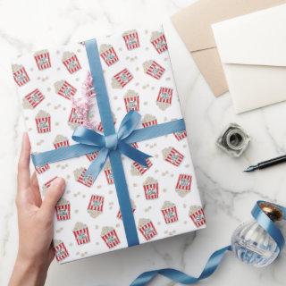 cute tiled popcorn pattern movie lovers