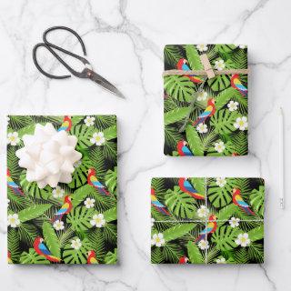 Cute tiled Tropical parrots party  Sheets