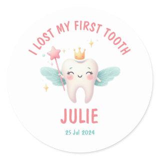 Cute Tooth Fairy Customizable Classic Round Sticker