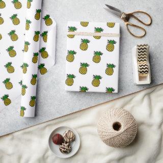 Cute Tropical Summer Fruits Pineapples Pattern